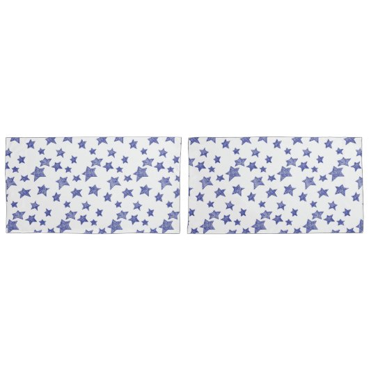 Met de hand getekende kerststerren kussensloop (Voorkant-Set)