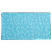 Met de hand getekende kerststerren kussensloop (Voorkant-Rechts)