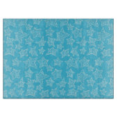 Met de hand getekende kerststerren snijplank (Voorkant)