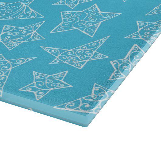 Met de hand getekende kerststerren snijplank (Hoek)