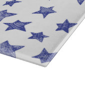 Met de hand getekende kerststerren snijplank (Hoek)