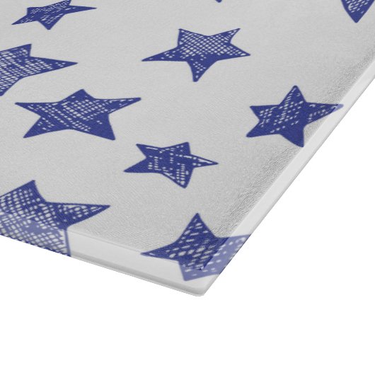 Met de hand getekende kerststerren snijplank (Hoek)