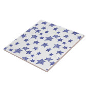 Met de hand getekende kerststerren tegeltje (Zijkant)