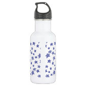 Met de hand getekende kerststerren waterfles  (Achterkant)