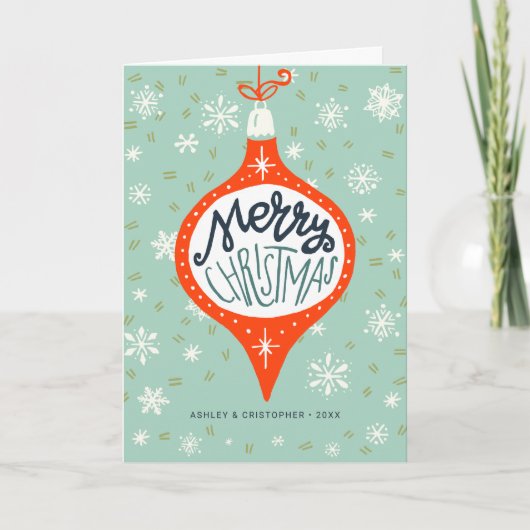 Met de Hand Getekende Kerstversiering Feestdagen Kaart (Voorkant)