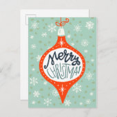 Met de Hand Getekende Kerstversiering Feestdagenkaart (Voorkant / Achterkant)