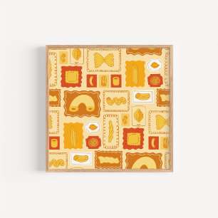 Met de hand getekende keuken kunst van pastasnoepj poster