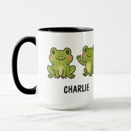 Met de Hand Getekende Kikker Aangepast Knuffel Mok
