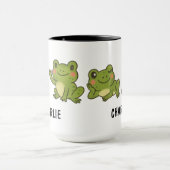 Met de Hand Getekende Kikker Aangepast Knuffel Mok (Midden)