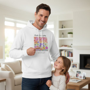 Met de hand getekende kinderkunst cadeau voor papa hoodie