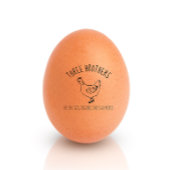 Met de hand getekende kip simpele boerderij-eieren rubberstempel