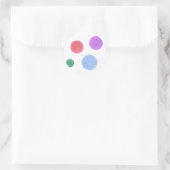 Met de hand getekende kleur Stippen Ronde Sticker (Tas)