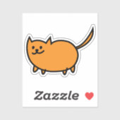 Met de hand getekende kleuren Kat, vinylSticker, o Sticker (Vel)