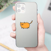 Met de hand getekende kleuren Kat, vinylSticker, o Sticker (Telefoon)