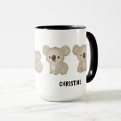 Met de hand getekende koala beer op maat cute mok (Voorkant rechts)