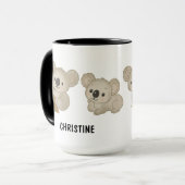 Met de hand getekende koala beer op maat cute mok (Voorkant links)