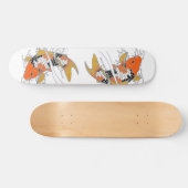 Met de Hand Getekende Koi Skateboard Deck (Horizontaal)