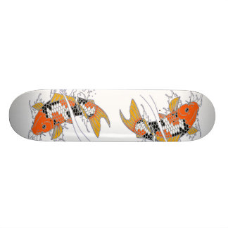 Met de Hand Getekende Koi Skateboard Deck