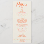 Met de hand getekende koraal retro eigenzinnige br menu (Voorkant)