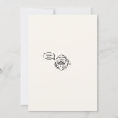 Met de Hand Getekende Krabbel Doodles Kerstfeest Kaart (Achterkant)