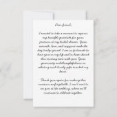 Met de hand getekende krabbel schets minimalistisc bedankkaart (Achterkant)