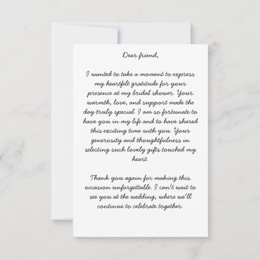 Met de hand getekende krabbel schets minimalistisc bedankkaart (Achterkant)