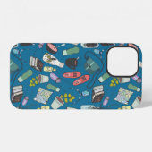 Met de hand getekende krabbel schets mode illustra iPhone hoesje (Achterkant horizontaal)