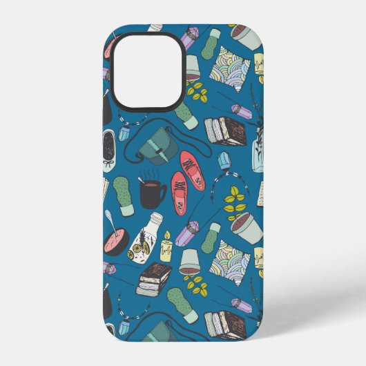 Met de hand getekende krabbel schets mode illustra iPhone hoesje (Achterkant)
