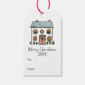 Met de hand getekende krabbels Feestelijke thuiske Cadeaulabel (Voorkant)