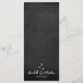 Met de Hand Getekende Krijtbord Whimsical Bruiloft Menu (Achterkant)