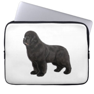 Met de hand getekende kunst van Newfoundlandse hon Laptop Sleeve