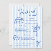 Met de hand getekende kust bachelorette-weekendpro kaart (Achterkant)