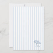 Met de Hand Getekende Kust Stof Blauw Strand Bruil Kaart (Achterkant)