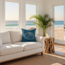 Met de hand getekende kwal kunst kussen