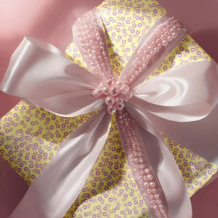 Met de hand getekende Lavendel Madeliefjes – Mini Cadeaupapier