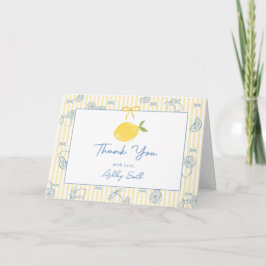 Met de hand getekende Lemon Baby Shower Bedankkaar Bedankkaart