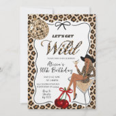 Met de hand getekende 'Let's Get Wild' verjaardags Kaart (Voorkant)