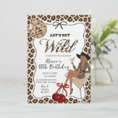 Met de hand getekende 'Let's Get Wild' verjaardags Kaart (Staand voorkant)