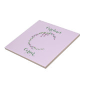 Met de hand getekende letter C Initiaal monogram w Tegeltje (Zijkant)