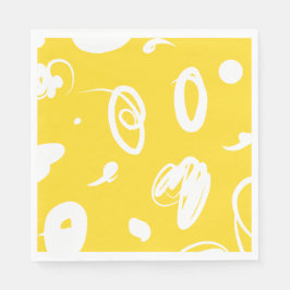 Met de hand getekende, leuke gebogen lijnen, ontwe servet