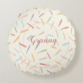 Met de hand getekende lichtomtrek omlijnt cirkels  rond kussen