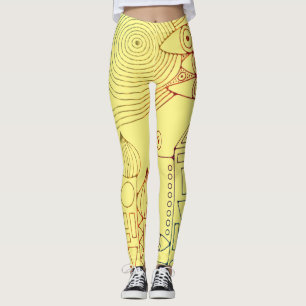 Met de hand getekende lijnen door EDDArt - Kom sam Leggings