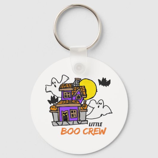 Met de Hand Getekende Little Boo Crew Halloween Sleutelhanger (Voorkant)