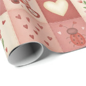 Met de Hand Getekende Love Patchwork - Inpakpapier (Rol Hoek)