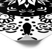 Met de Hand Getekende Mandala Doodle Kunst Zwart W Poster (Hoek)