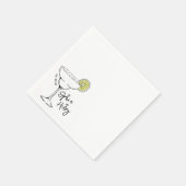 Met de hand getekende Margarita cocktail Servet (Hoek)