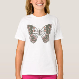 Met de hand getekende Mariposa vlinder voor meisje T-shirt