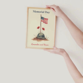 Met de hand getekende Memorial Day-illustratie Kaart