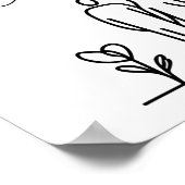 Met de Hand Getekende Minimalistische Liefdeshart Poster (Hoek)