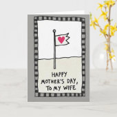 Met de Hand Getekende Moeder Liefde Kaart (Gele Bloem)